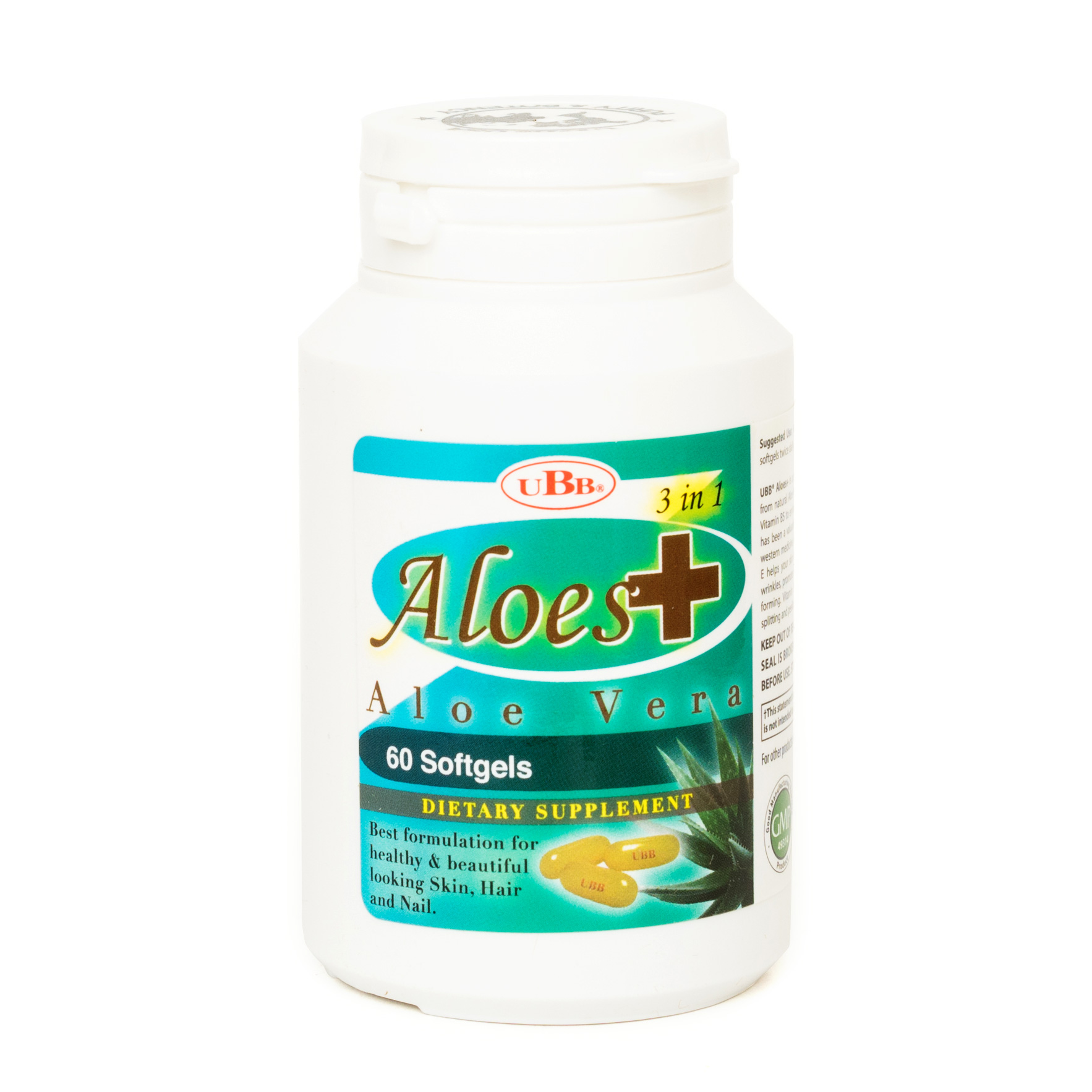 Viên Uống Đẹp Da Tinh Chất Nha Đam UBB Aloes Plus Vera 60 Viên