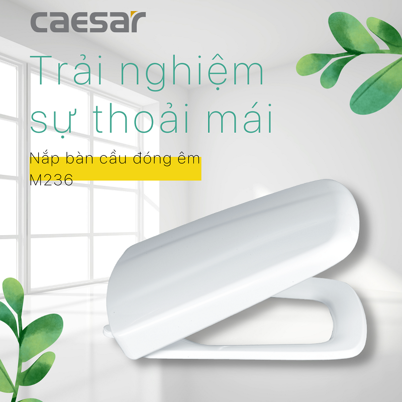 Nắp nhựa đóng êm bàn cầu Caesar - M236 - Hàng chính hãng