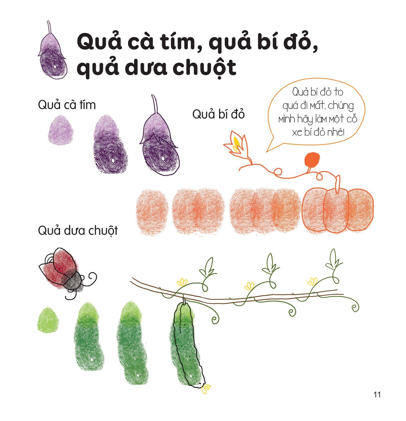 100++ Ý Tưởng Sáng Tạo Vẽ Tranh Bằng Vân Tay - Thực Vật - Bìa Cứng