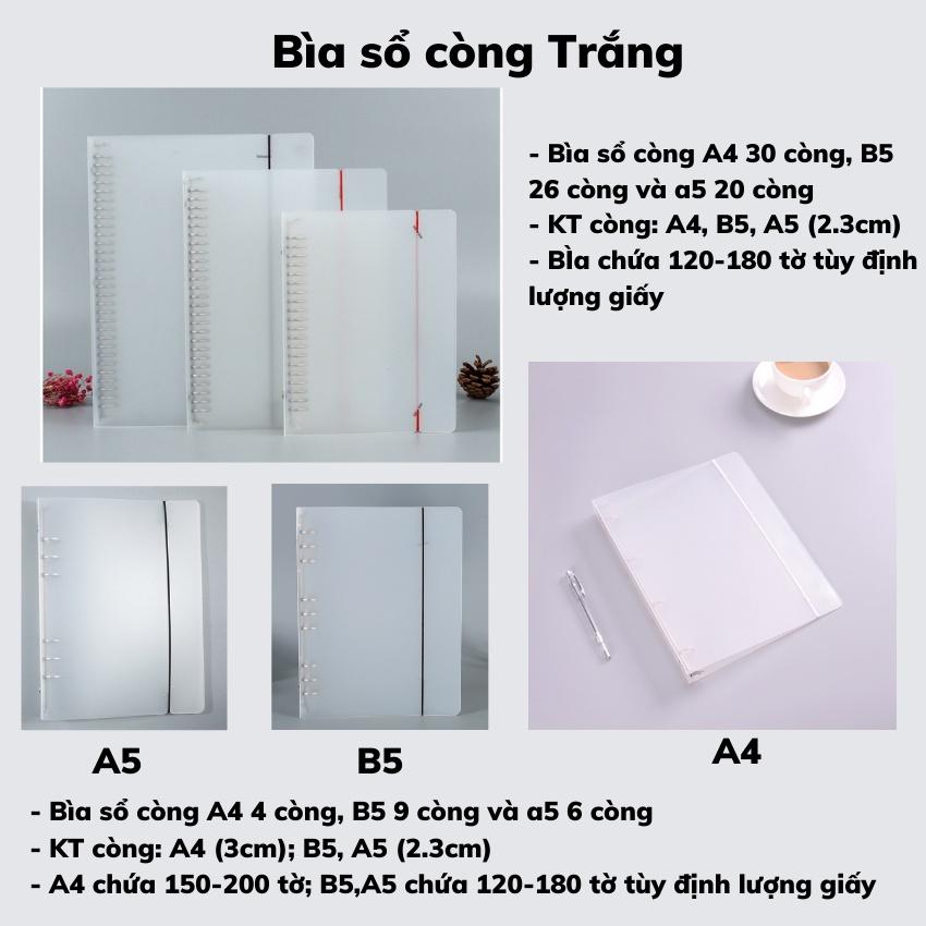 Sổ c.òn.g sắt B5 9, 26 còng làm sổ planner bullet journal