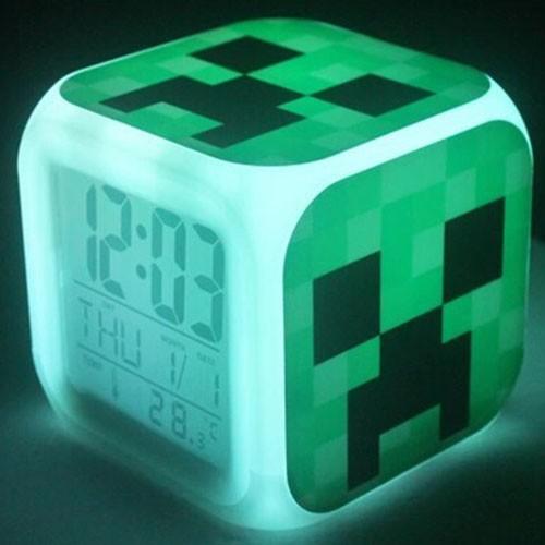 Đồng Hồ Minecraft Báo Thức Creeper tặng kèm pin