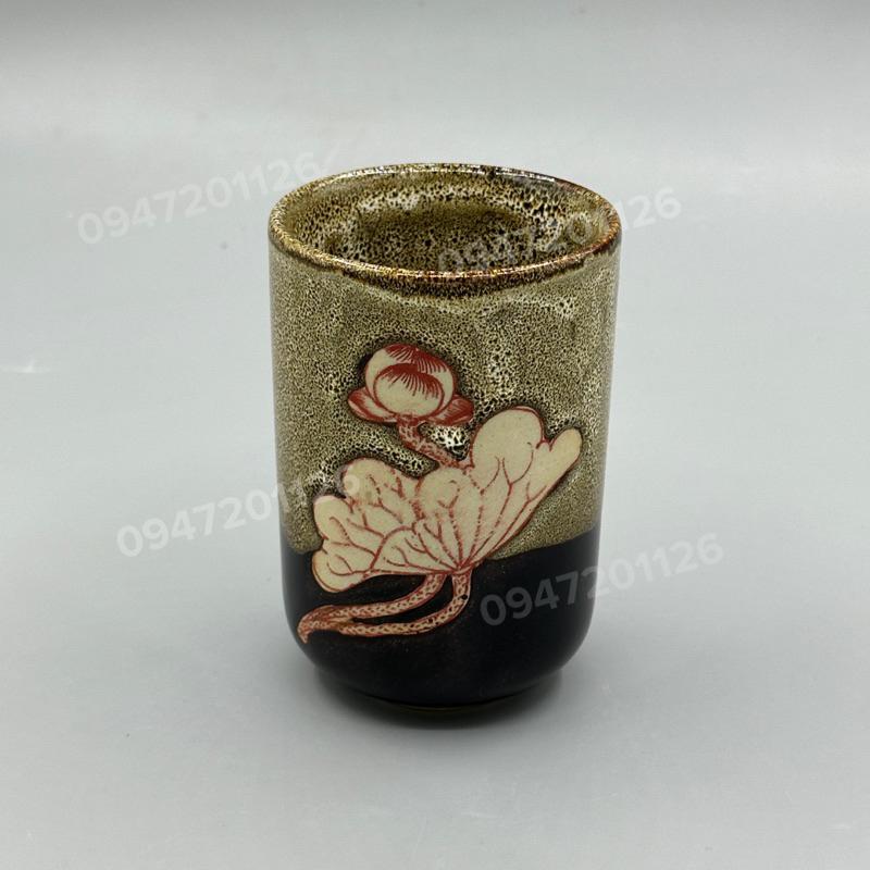 Cốc ly sứ gốm Bát tràng, men hoả biến vẽ dung tích 250ml dáng trụ đẹp. Cốc ly sứ uống trà xanh, quà tặng gốm sứ