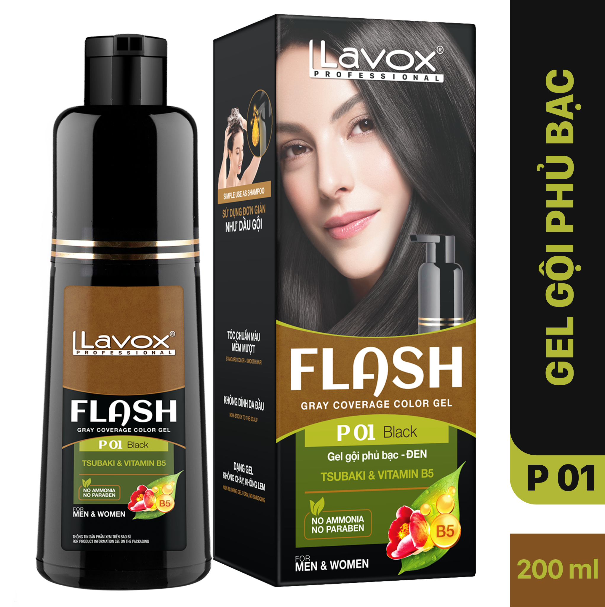 GEL GỘI PHỦ BẠC FLASH 200ML