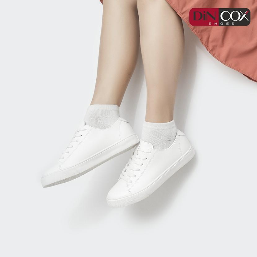 Giày Sneaker Da Unisex DINCOX D34 Phong Cách Trẻ Trung Sành Điệu White - Trắng