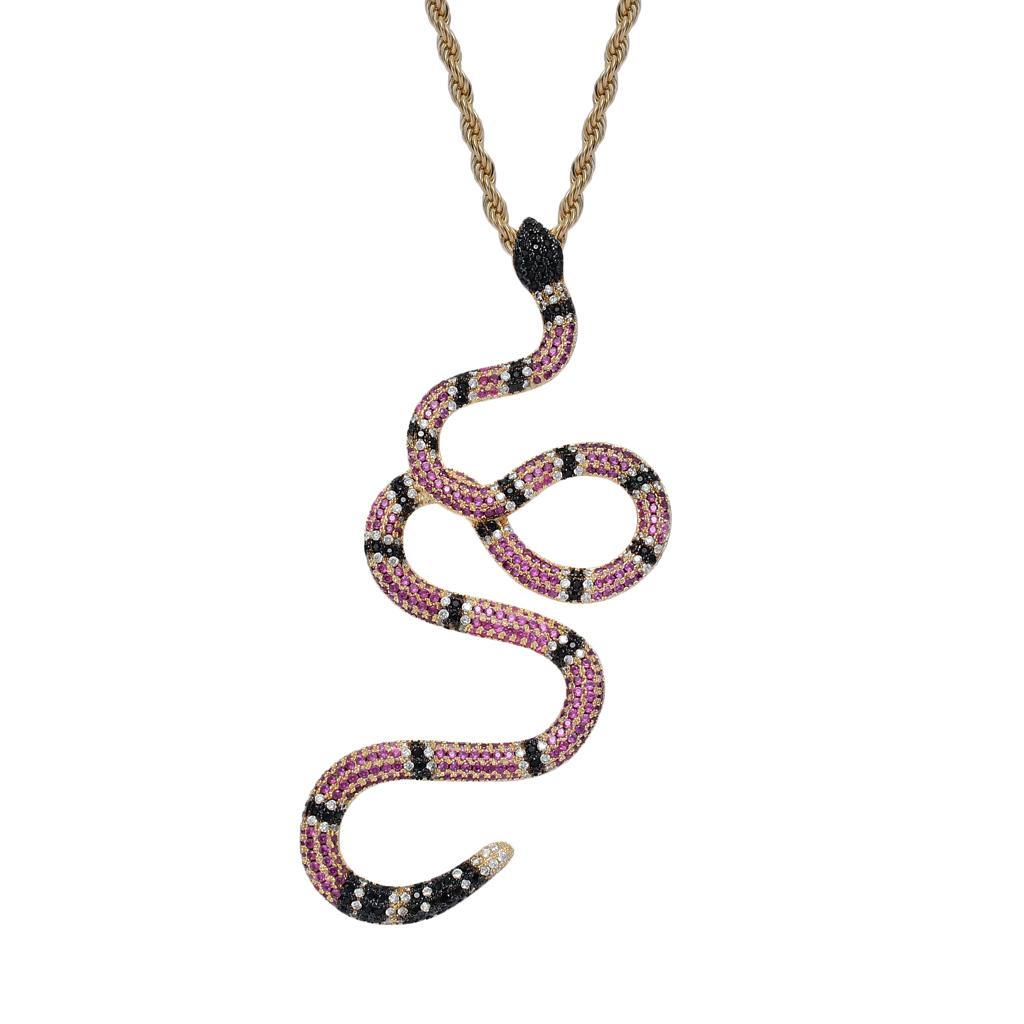 Rapper Essentials-Snake Shape Pendant Necklace-Personality