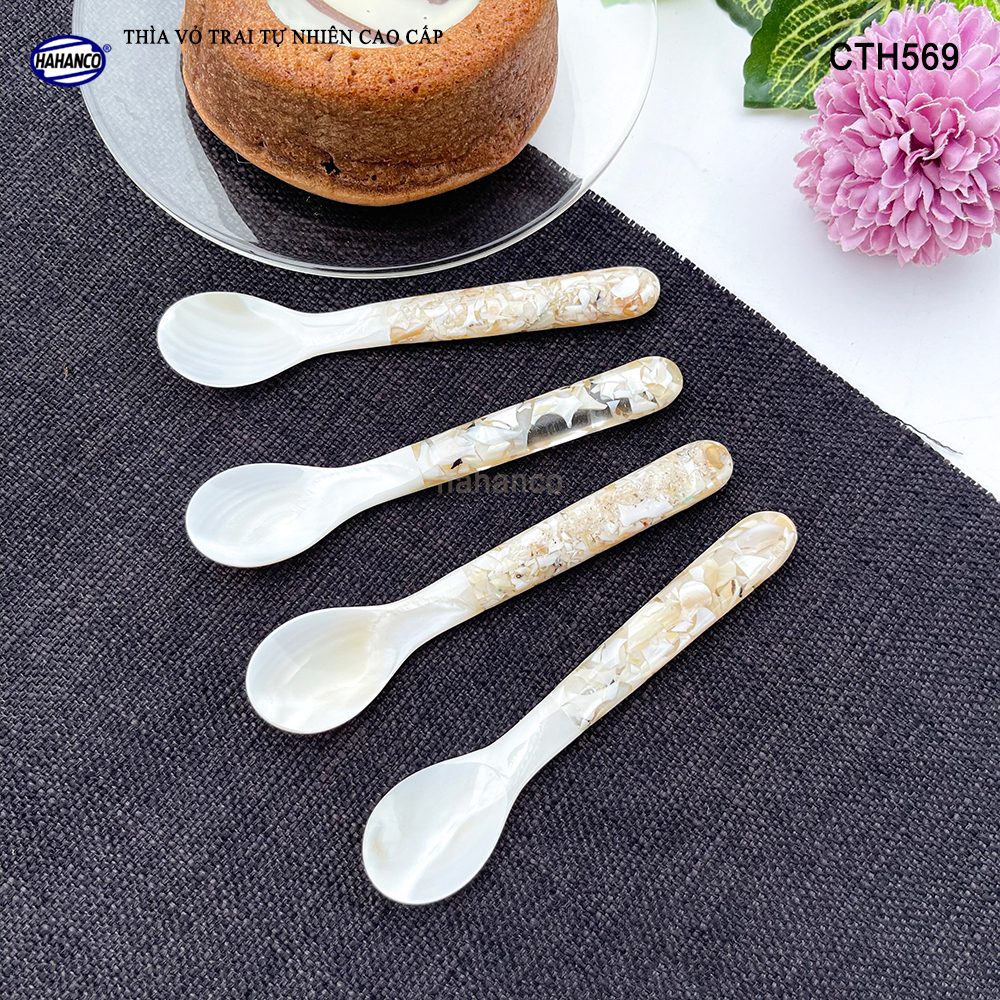 Thìa Cafe Làm Từ Vỏ Trai Cán Ôc Xà Cừ Xuất Nhật Thiết Kế Tinh Tế - HAHANCO - CTH569