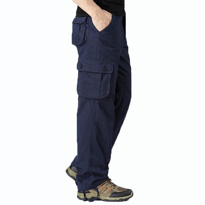 Combo 02 Quần Kaki Nam Lưng Chun Phối Túi Thời Trang Zenkonam 2MEN QUAN 049 (đen + xanh navy)