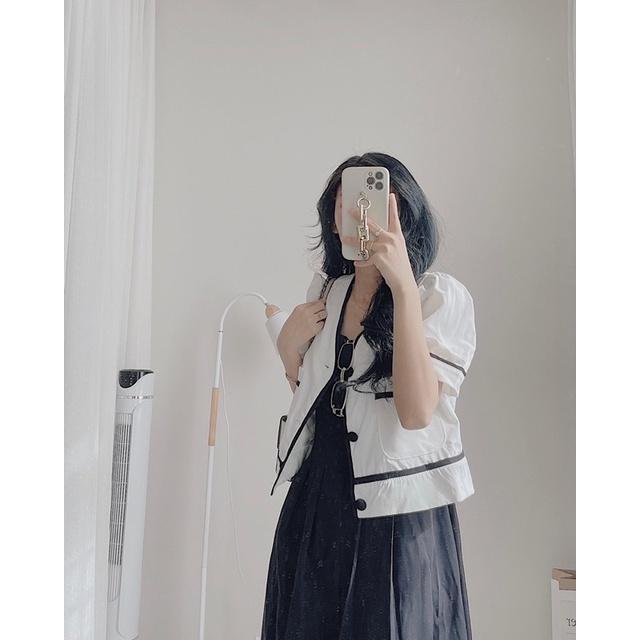 Set váy 2 dây + áo khoác siêu xinh