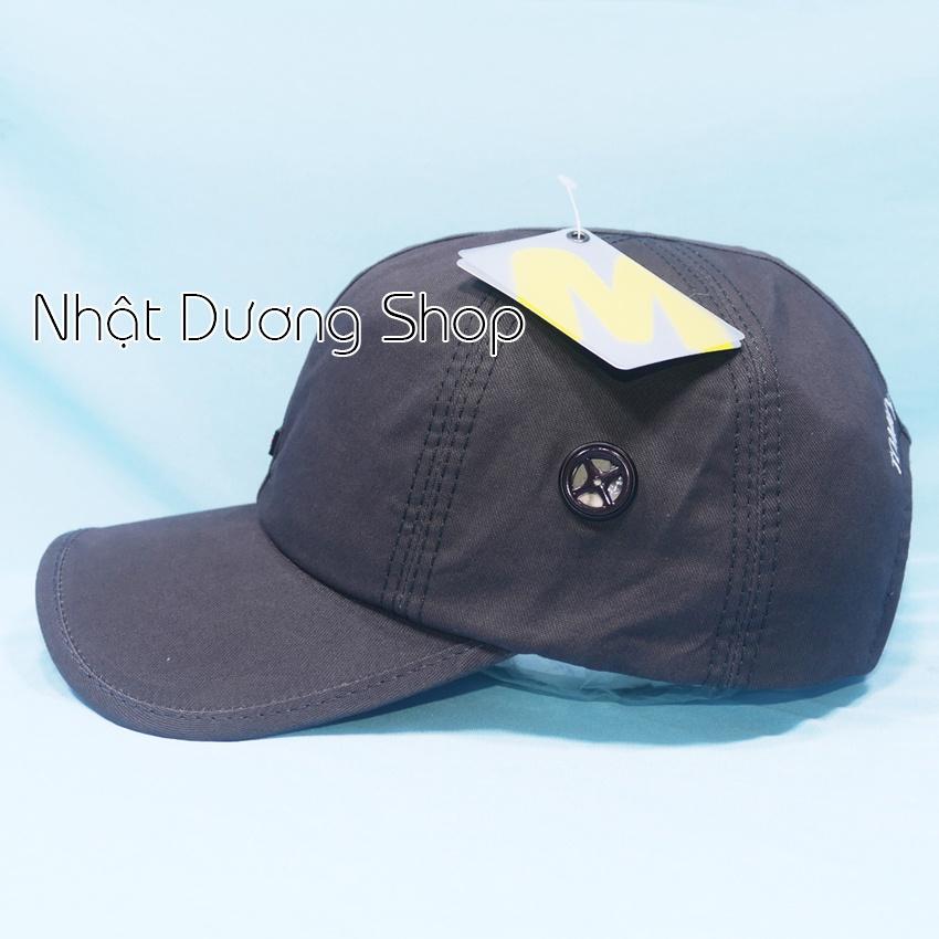 Mũ Lưỡi Trai không có nút trên đỉnh đầu, Nón kết nam thêu mặt da phía trước và thêu chữ phía sau đuôi
