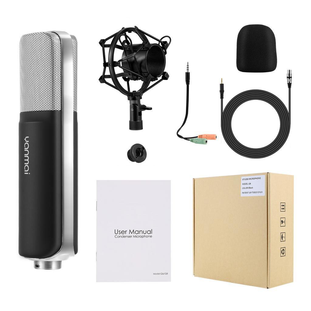 Professional Condenser Studio Broadcast & Recording Microphone +Shock Mount