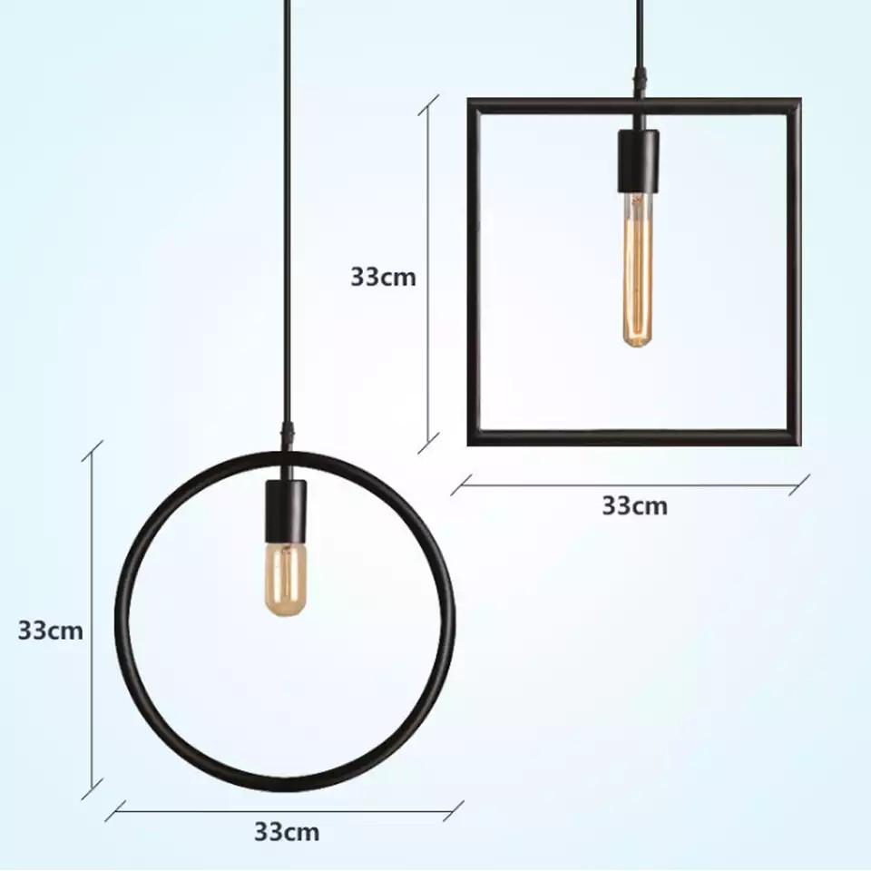 Bộ 5 Đèn thả trần Hình học với nhiều hình trang trí