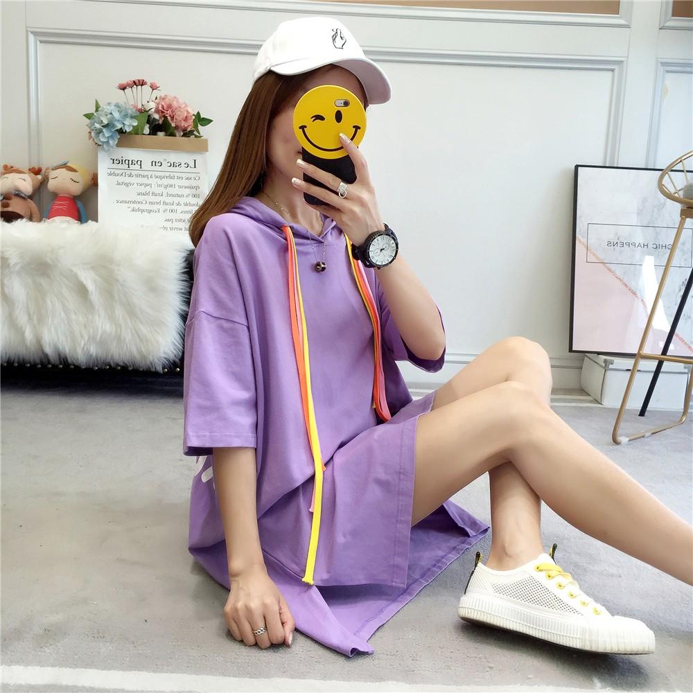 Áo Thun Tay Dài Kèm Nón Xinh Xắn Dành Cho Nữ