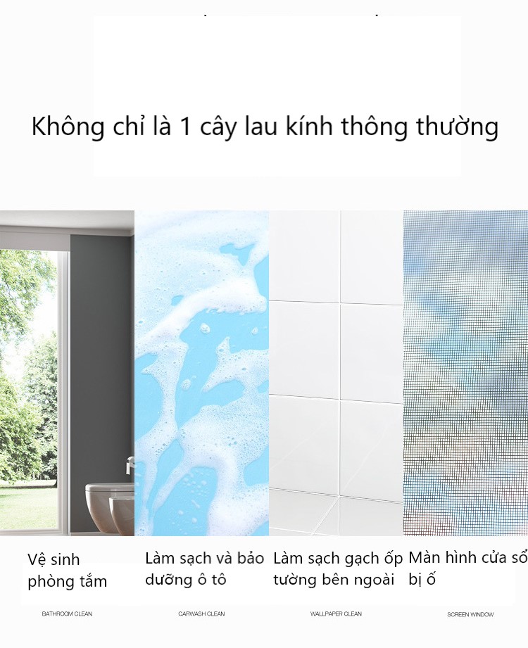 Bông lau thay thế cho cây lau kính cán dài 1m