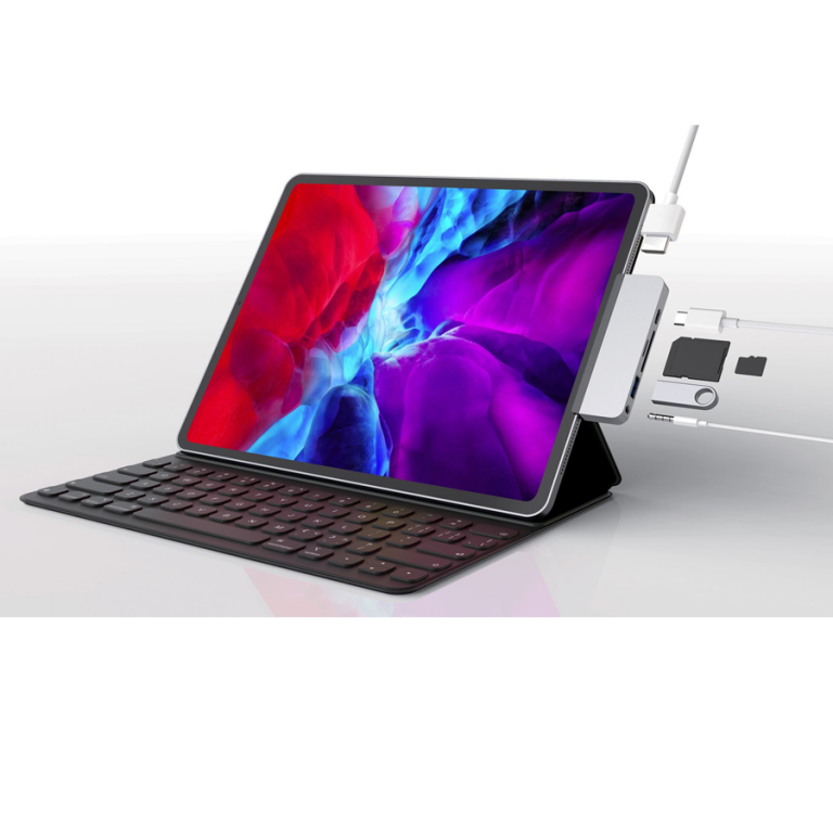 Hub 6 in 1 Hyperdrive USB-C cho iPad Pro 2018/2020 và thiết bị dùng cổng USB-C (HDMI 4K/60Hz) - HD319B - Hàng Chính Hãng