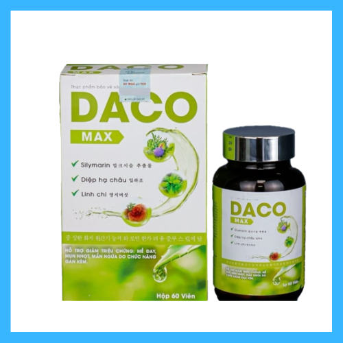 Viên Uống Da Liễu Daco Max hỗ trợ viêm da cơ địa, nấm ngứa, vảy nến, dị ứng, giảm ngứa nhanh - Hộp 60 Viên