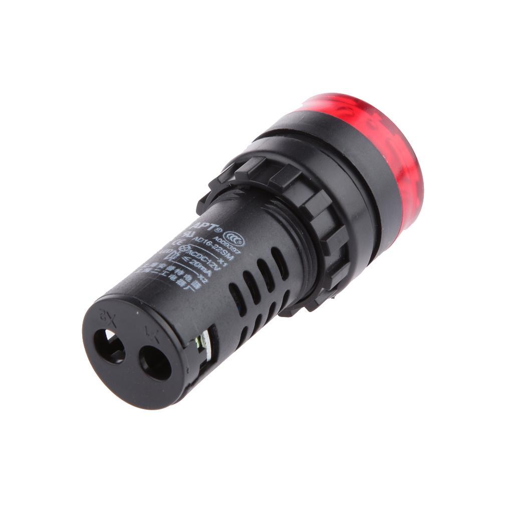 DC 12V Mini Red LED Light Lamp -22SM
