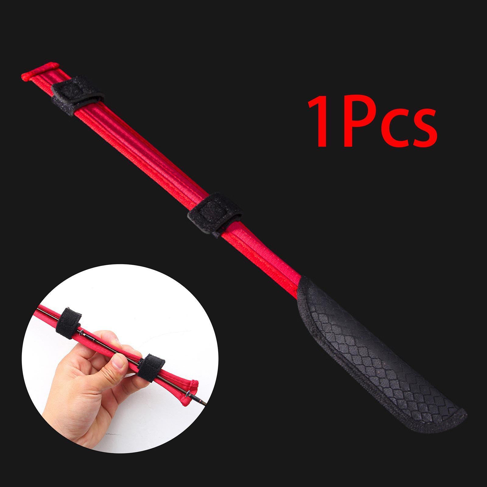 Carbon Fishing Pole Tip Cover Durable Case Rod Cover Tip Protector Surf Rods Storage Bag Adjustable Straps Portable Sleeve Protective Cover