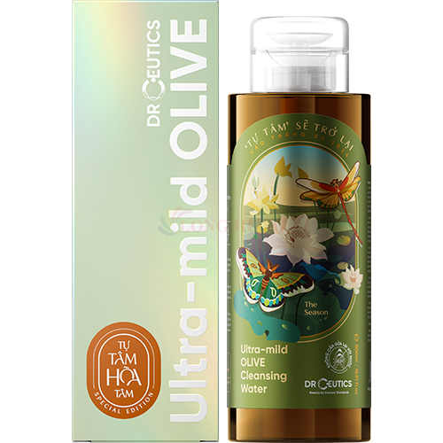 Nước tẩy trang DrCeutics Ultra-Mild Olive Cleansing Water (310ml/500ml) - Hàng chính hãng