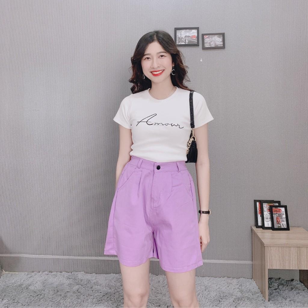 Quần Short Kaki lửng ống rộng Hàn Quốc (KKCG)