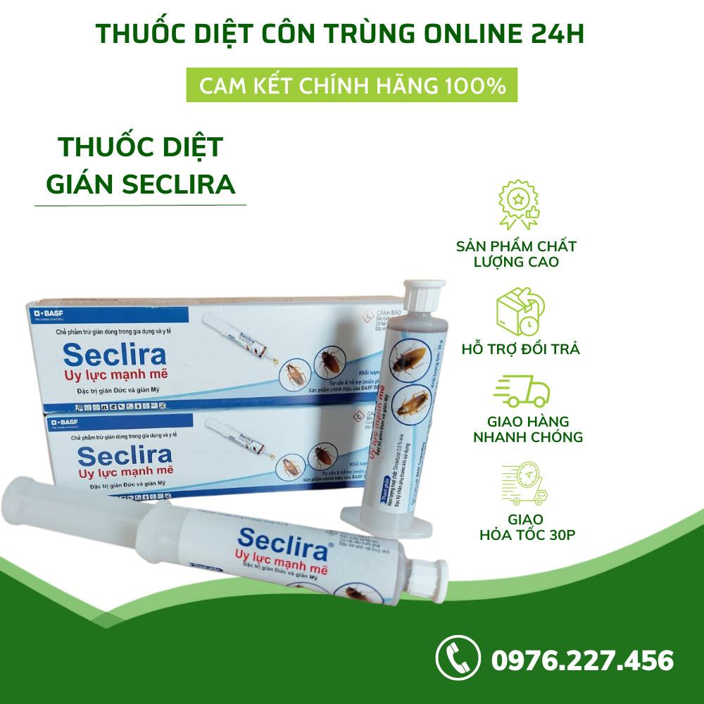 Thuốc Diệt Gián Và Côn Trùng Seclira Gel gián 30g Hàng Đầu Hiện Nay | Dietcontrung.online24h