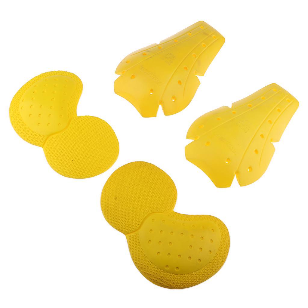 Motorcycle Motocross CE Approved Armour Hip & Knee Protection Pads Yellow
