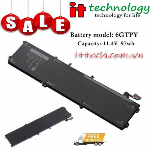 Pin dùng cho Laptop Dell 6GTPY 06GTPY 97Wh 9 Cell