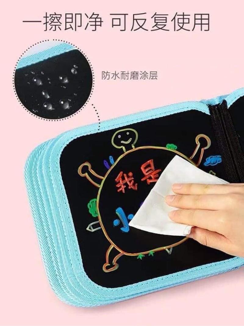 Vở Vẽ Xóa Được, Vở Tự Xóa, Sách Viết Xóa Được 10 Trang Tặng Kèm 6 Bút - Hàng Chính Hãng