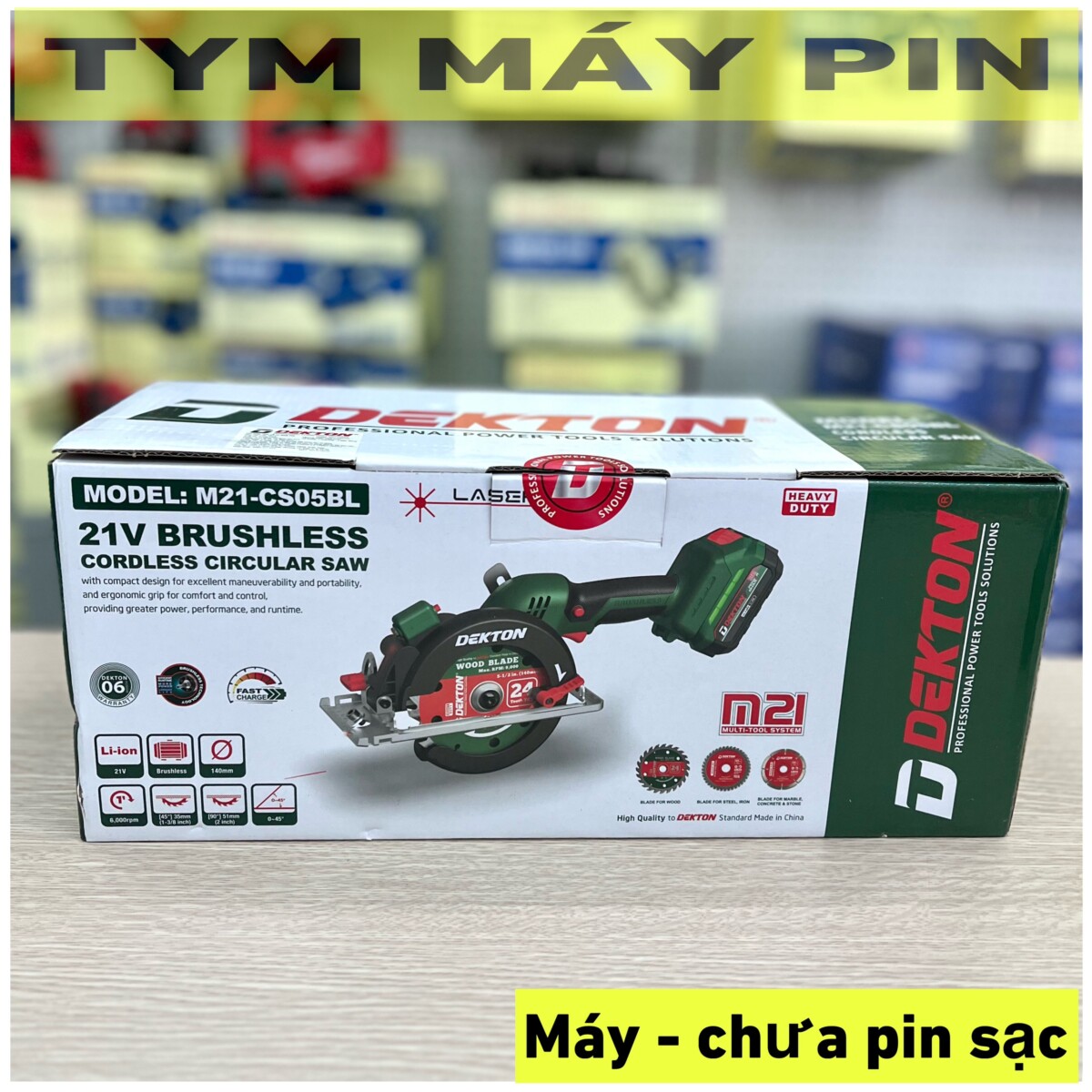 Thân máy cưa đa năng xài pin 21V Dekton M21-CS05BL – chưa pin sạc