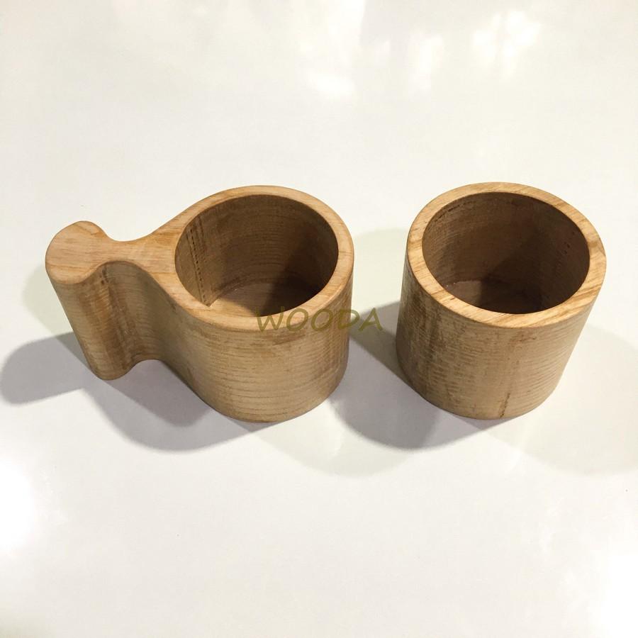Bộ cốc/ly tối giản đựng thức uống cao cấp từ gỗ nguyên khối