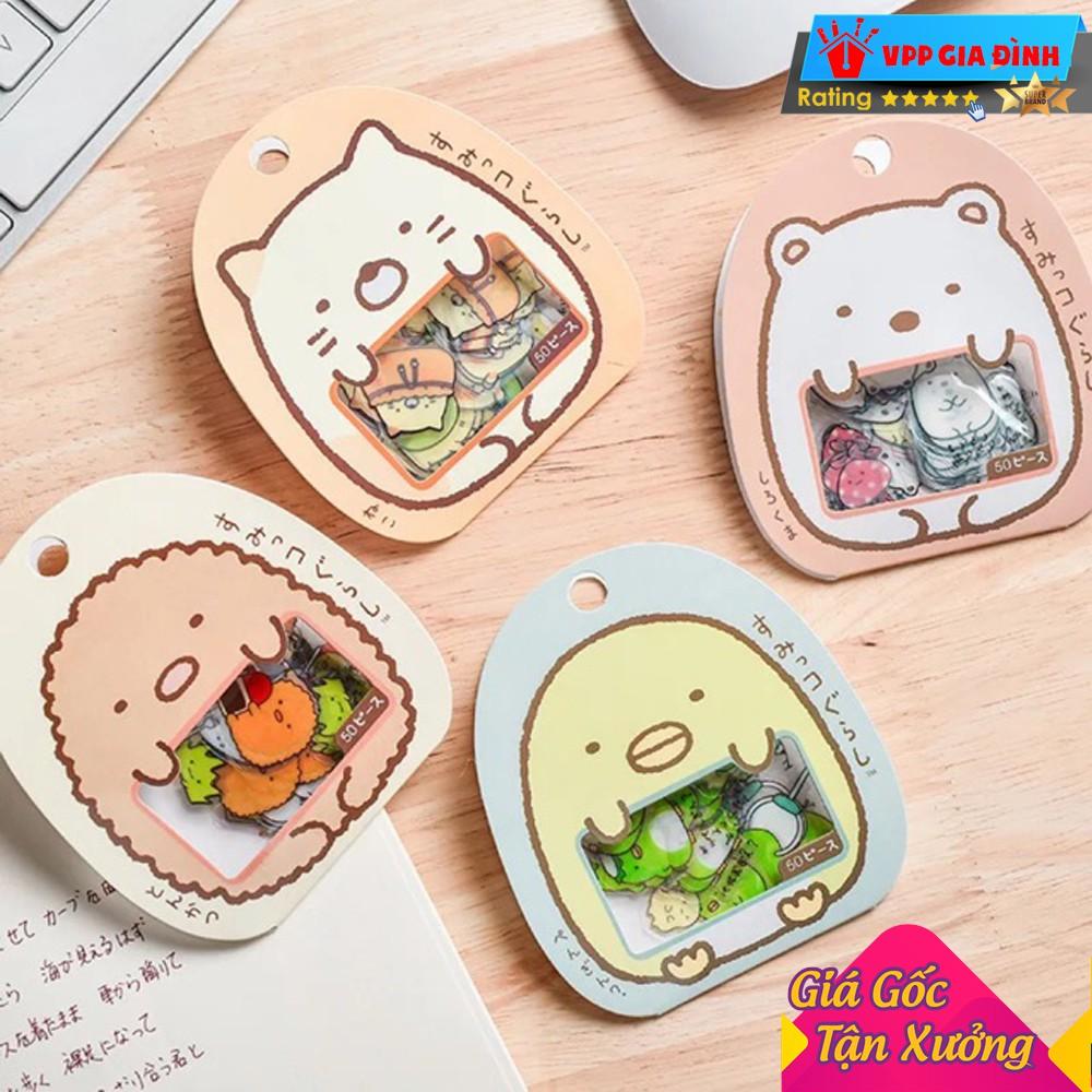 Bịch 50 Miếng Nhãn Dán Sticker Trang Trí Kawaii