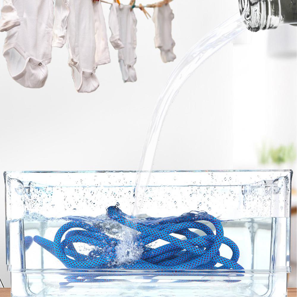 Dây phơi quần áo đi động có thể điều chỉnh bằng polyester có độ bền cao, chống mài mòn và chống rách có móc bằng kim loại