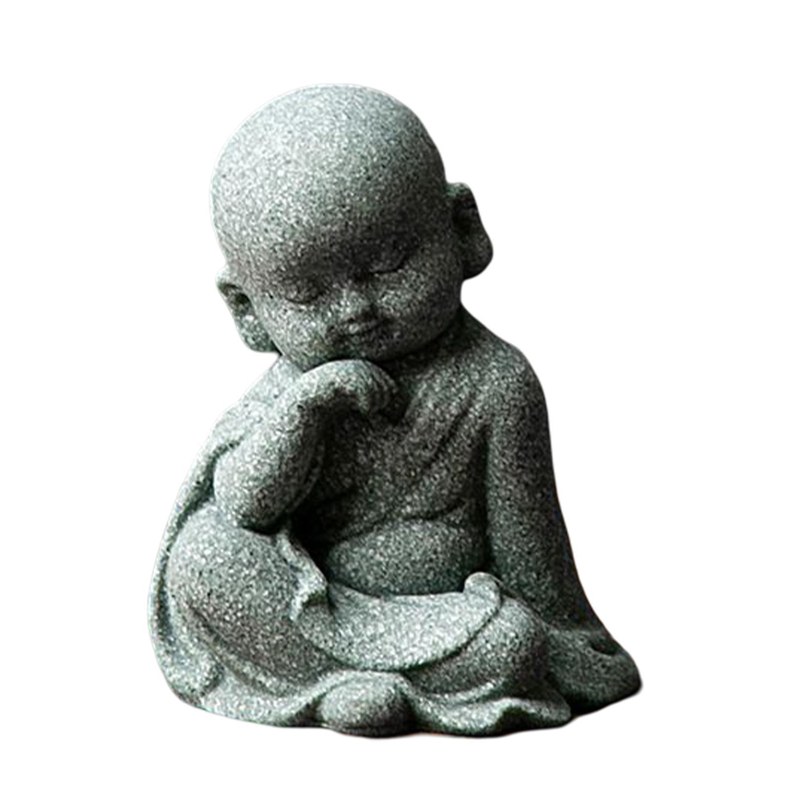 Monk Figurine Buddha Statue Ornaments Decorative Home Decor Desktop