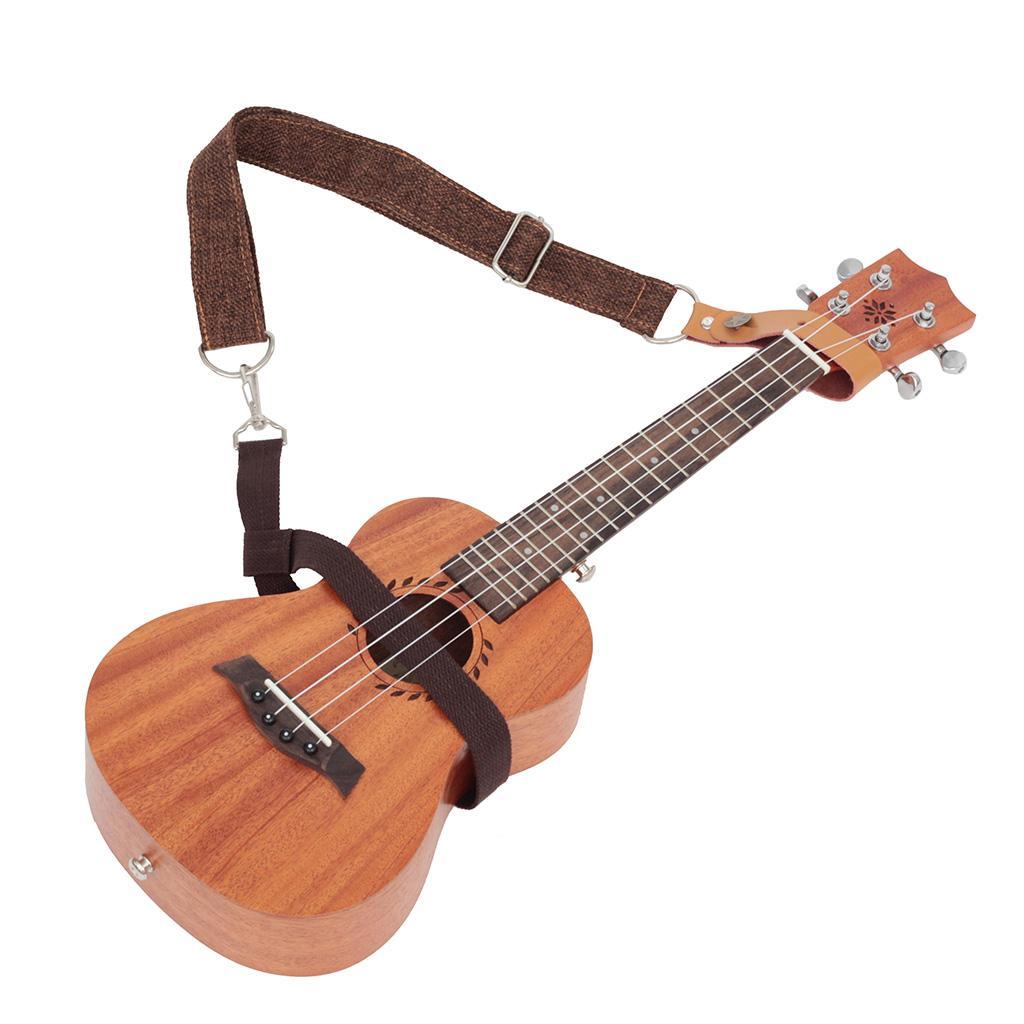 Ukulele Strap 4 String Guitar Shoulder Belt Coffee