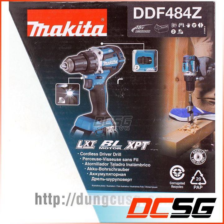 Máy khoan, vặn vít 13/38mm dùng pin 18V Makita DDF484Z