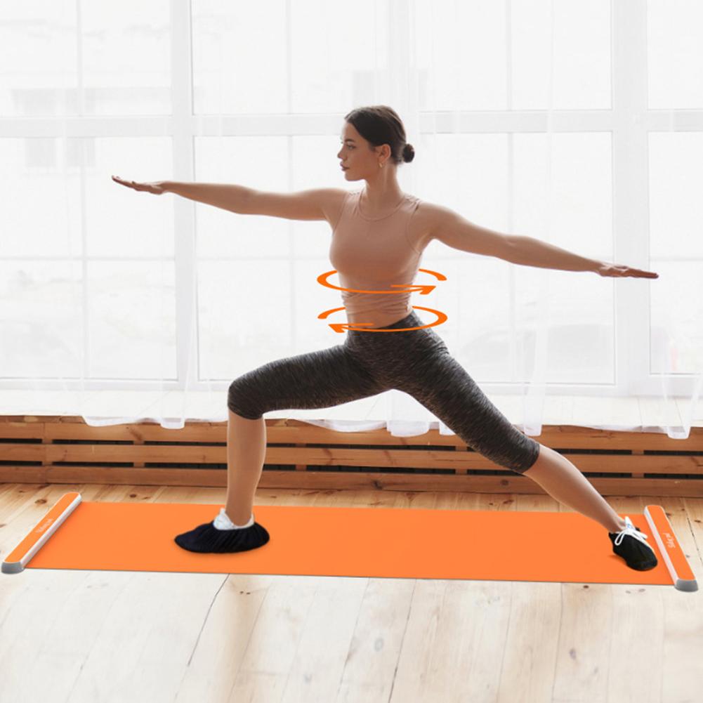 140/180/200cm Yoga Sliding Sports Sports Fitness Glide Tấm Trượt băng Trượt băng cho ICE Hockey Con lăn LEG LEG Color: B Orange 180x50cm