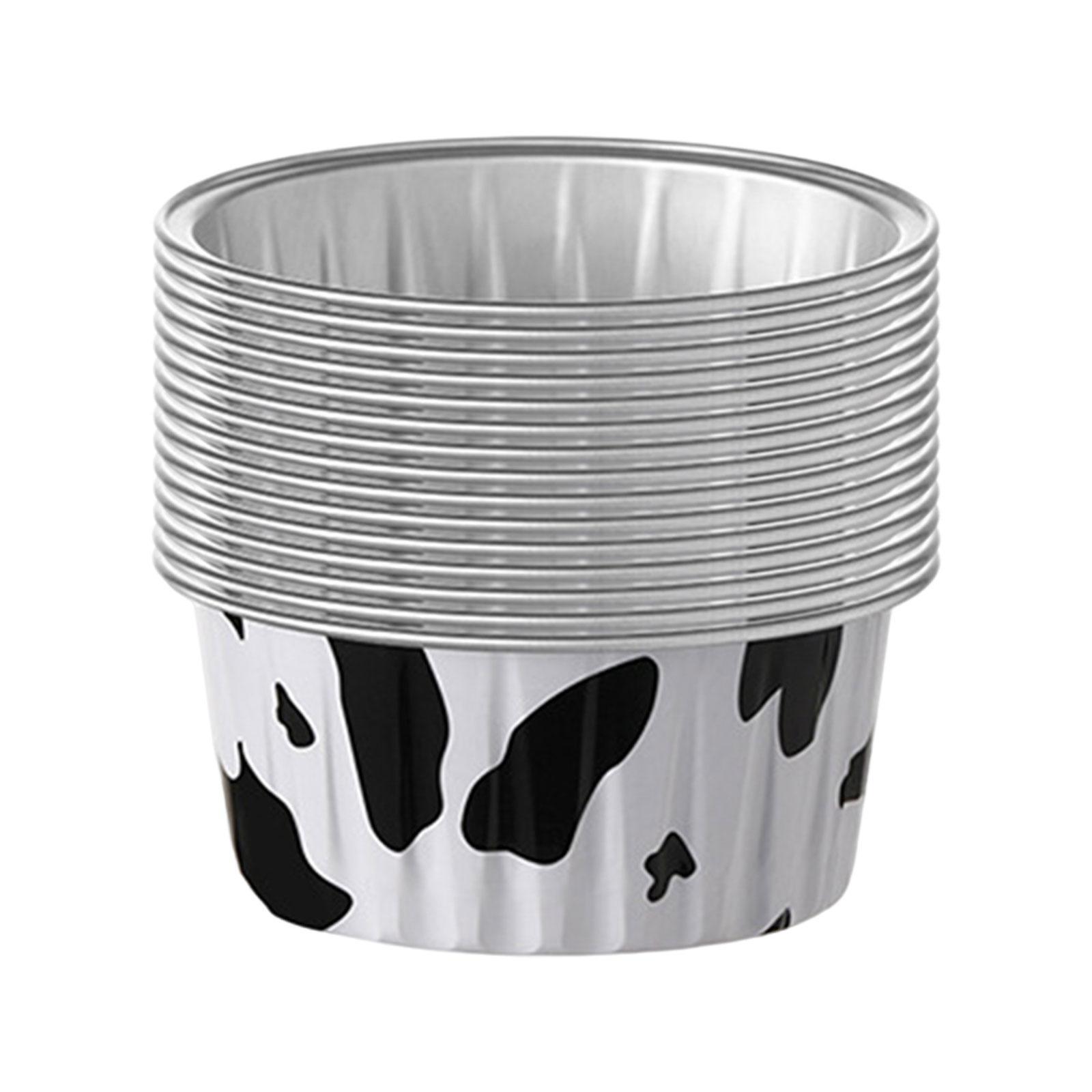 15 Pieces Foil Baking Cups, Aluminum Muffin Cups, Cupcake Holder Tin, Cupcake and Muffin Liner for Cookies, Cheese, Cakes Outdoor Dessert Pie Clubs