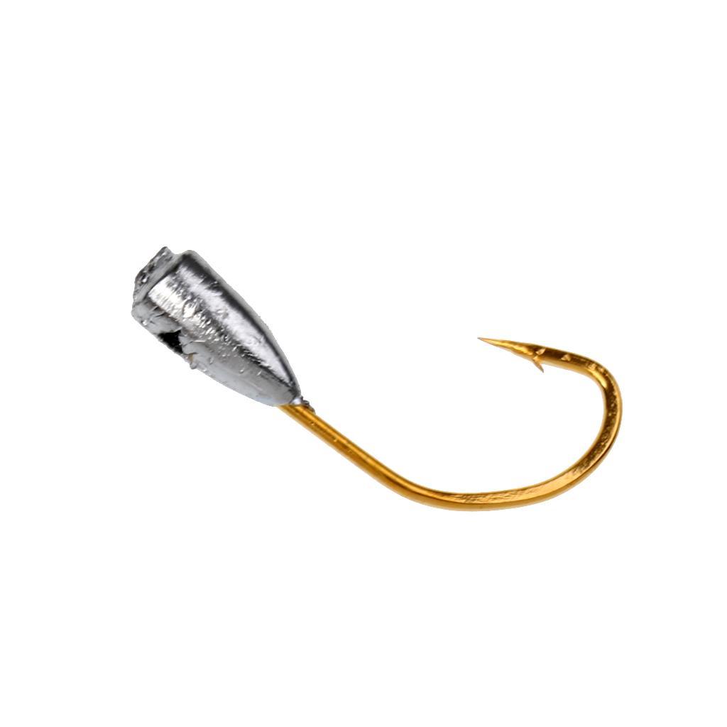 7 or 10 Pieces Lead Head Hook Jigs Bait Fishing Hooks for Soft Lure Fishing Hook 2 Size