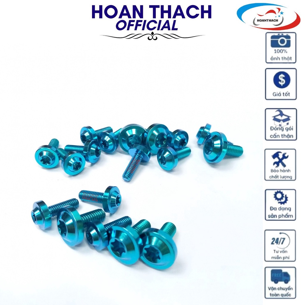 Bộ Ốc Áo Titan Xanh Lục bảo Xe máy Winner X (18 con ) ( 6 con : 6L15 - 12 con : 5L15 ) HOANTHACH SP019149