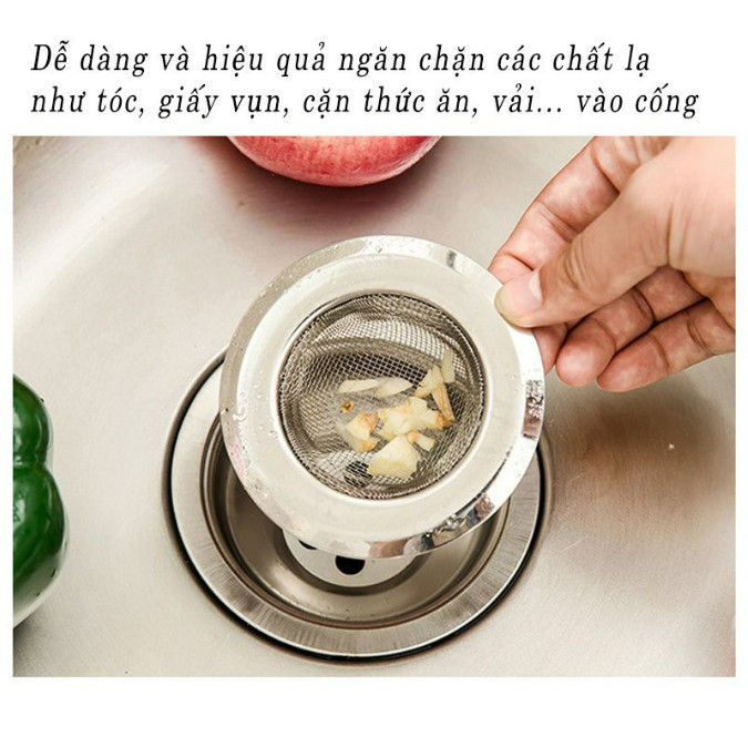 Lưới Inox Lọc Rác, Lưới Lọc Rác Bồn Rửa Chống Tắc Nghẽn Không Gỉ - Chống Tắc Bồn Rửa, Lọc Cặn Bẩn Hiệu Quả