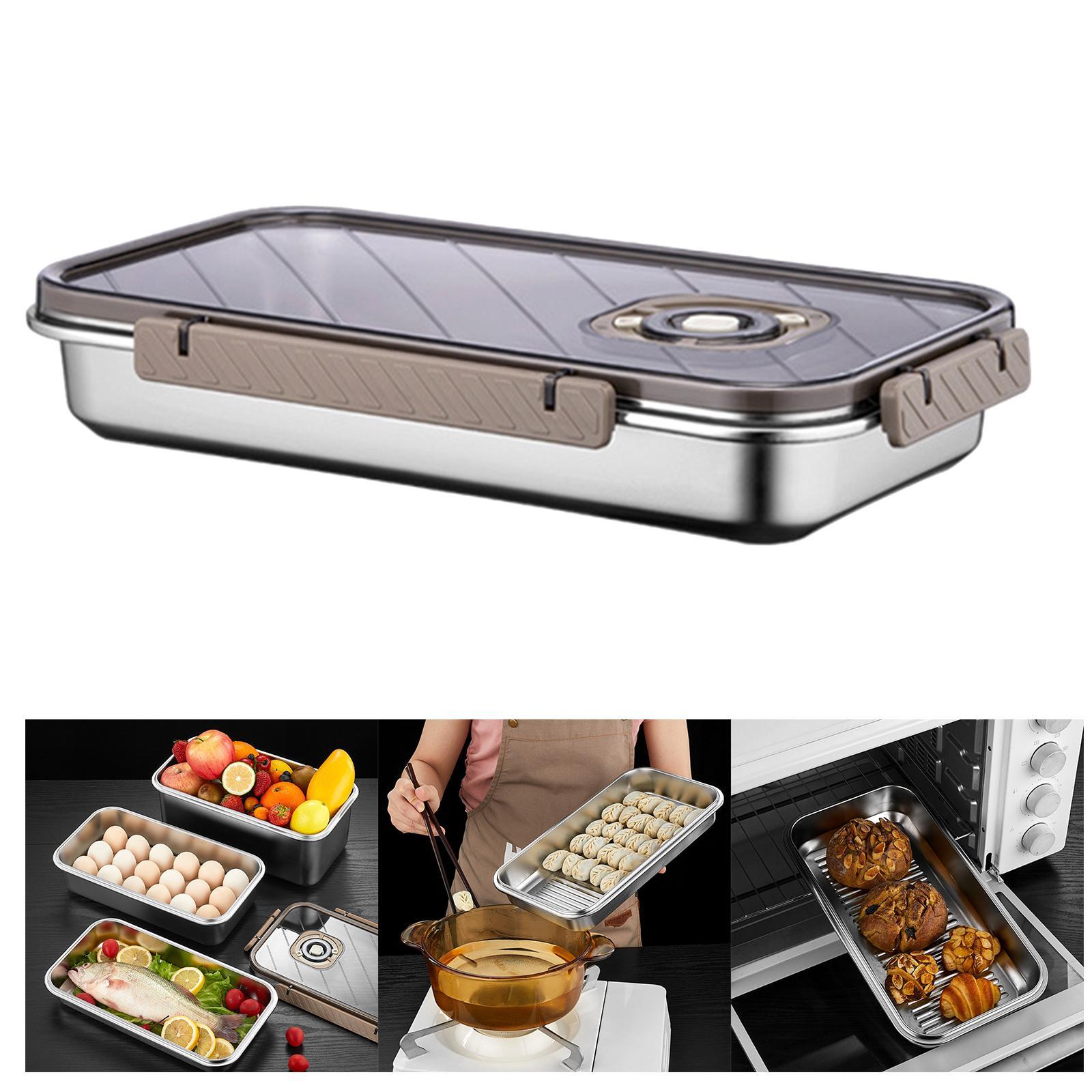 Stainless Steel Food Storage Box Food Bento Box for Storage Household Pantry