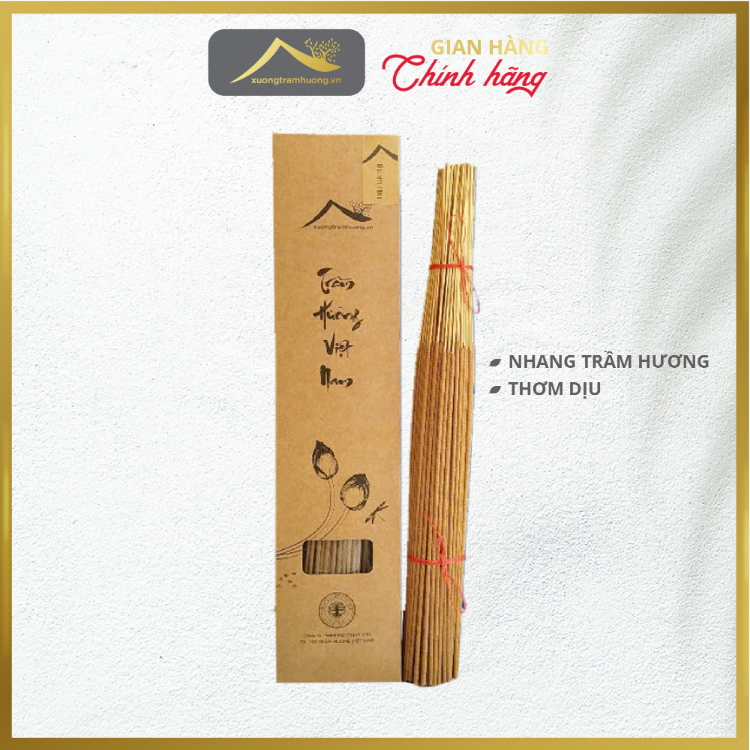 Nhang Trầm Hương Sạch Xưởng Trầm Hương Thơm Dịu An Toàn Hộp 100 Cây Xông Nhà Tẩy Uế