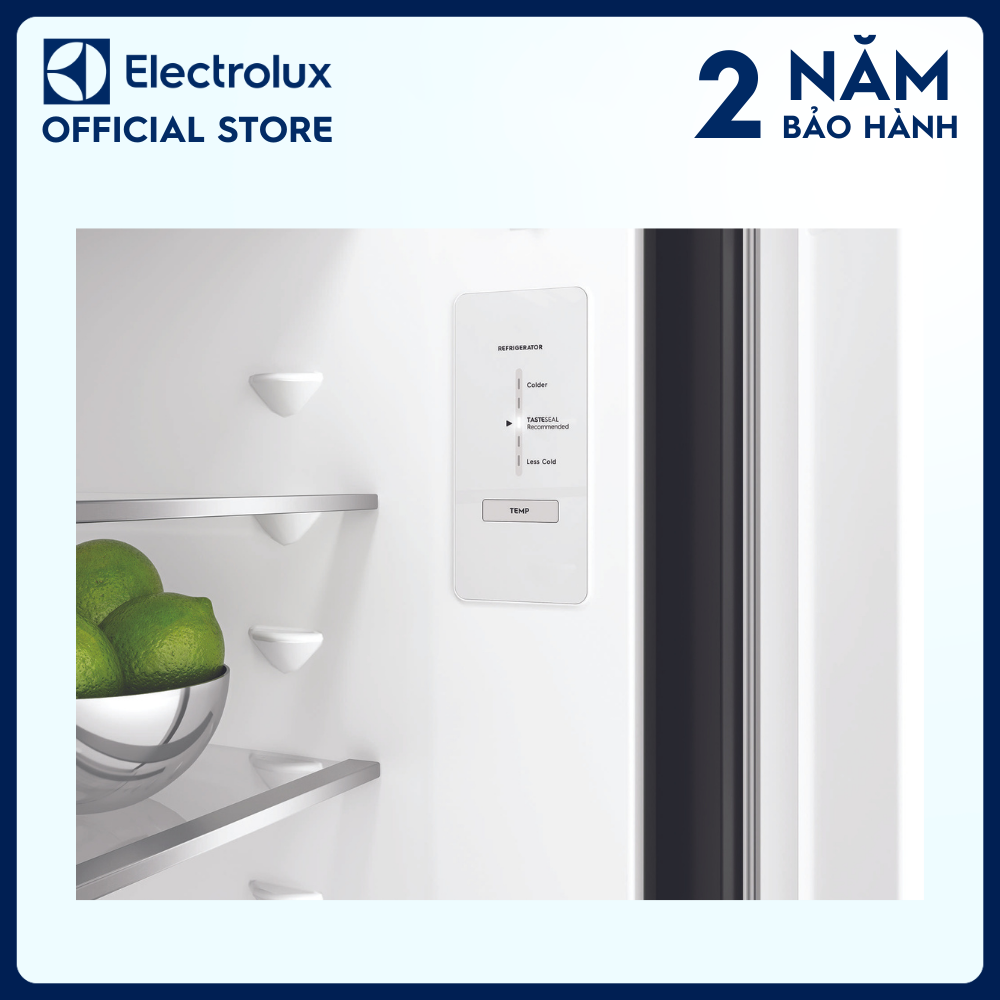 [Miễn phí giao hàng toàn quốc] Tủ lạnh Electrolux Inverter UltimateTaste 300 ngăn đá trên có ngăn đông mềm 341 lít - ETB3740K-H - Lấy nước từ bên ngoài, khử mùi diệt khuẩn, tươi ngon suốt 7 ngày [Hàng chính hãng]