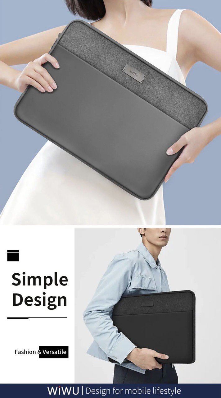 Bao đựng máy tính xách tay Wiwu Minimalist Laptop Sleeve cho macbook, laptop bảo vệ chống sốc - Hàng chính hãng