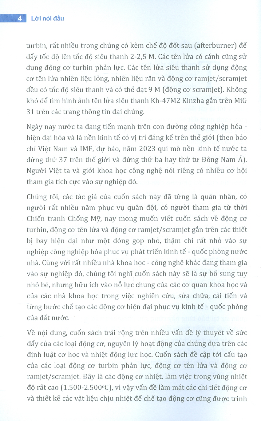 Động Cơ Turbin, Động Cơ Tên Lửa Và Động Cơ Ramijet/Scramjet Trên Các Thiết Bị Bay Hiện Đại (Bản in màu)