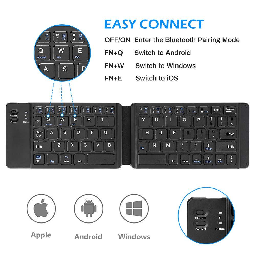 Bàn phím Bluetooth, Sạc USB nhỏ gọn, Không dây di động mini