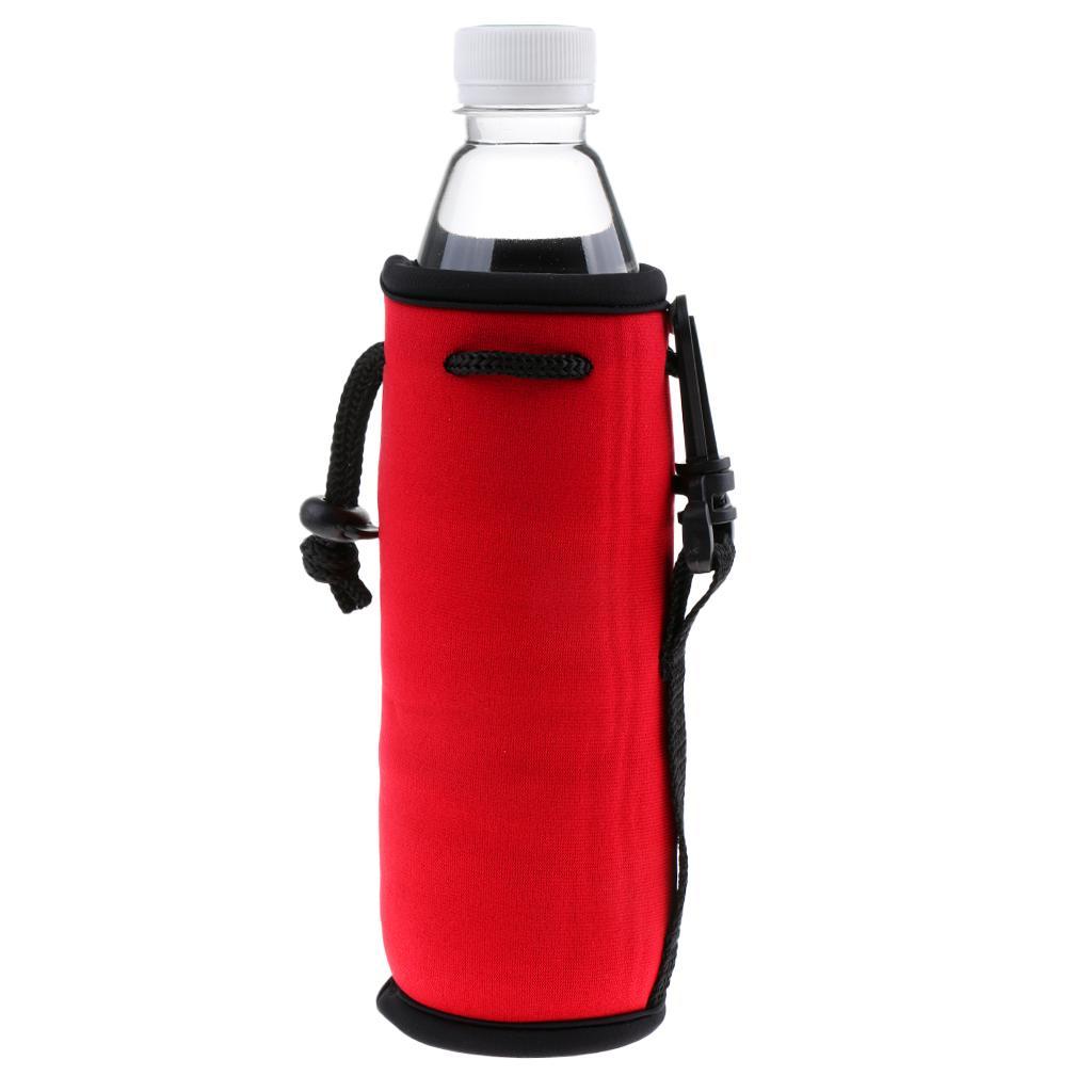 3x 500ml Neoprene Sport Water Bottle Cover Pouch Sleeve Bag Holder Black Blue Red
