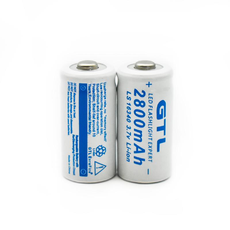 Mới 3.7V 2800mAh Lithium Li-ion 16340 Pin Sạc CR123A 3.7V CR123 cho Bút Laser LED Đèn Pin Sạc Tế Bào Màu sắc: 1 CÁI