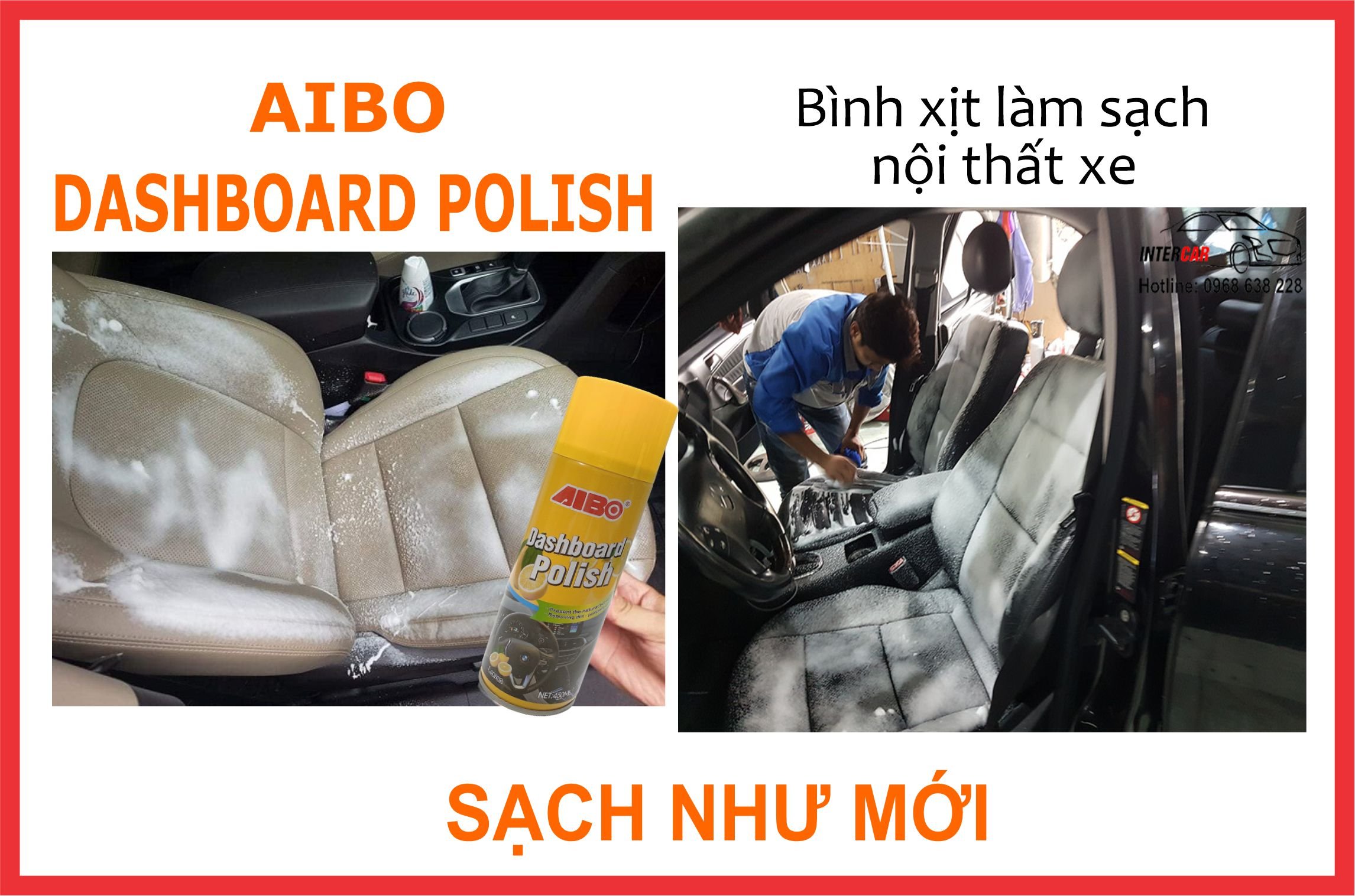 Bình xịt tẩy vết bẩn trên bề mặt da,nỉ, gỗ, nhựa AIBO