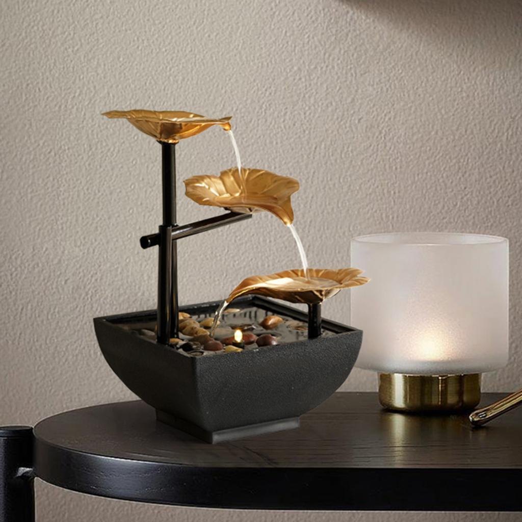 Waterfall Fountain Chinese Meditation Office Bedroom Living Room Decor