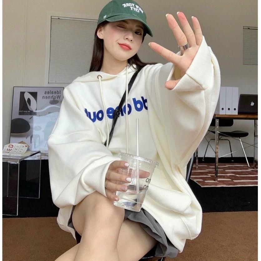 Áo Khoác Hoodie Nỉ ODD ONE OUT Nữ Form Rộng Có Mũ Ulzzang